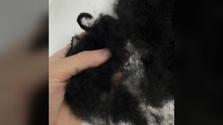 Chama reciclada preta - fibra de poliéster retardadora 12D×64mm