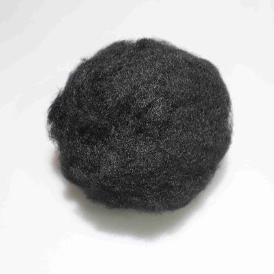 comprar PET sólido reciclado 4080 Fibra de corte curto de poliéster 15D Fibra de graxa preta fabricação em linha