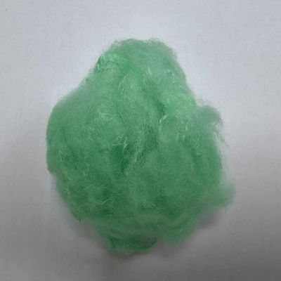 comprar 2.5D Fibra de poliéster reciclado verde personalizada Crimp Fibra de poliéster de corte curto fabricação em linha