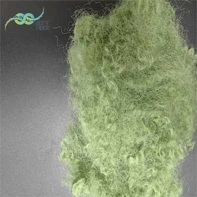 comprar Fibra de grapa de poliéster reciclado conjugado verde oco Fibra 15D siliconizada fabricação em linha