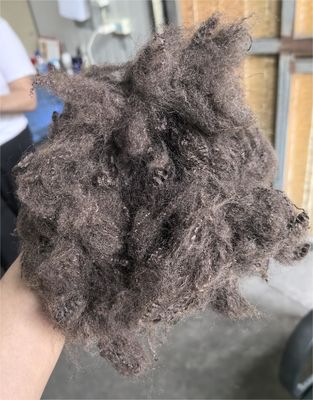 Bom preço. Fibra de poliéster reciclado 6D 64mm Marrom de café escuro on-line