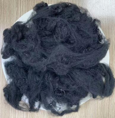 Bom preço. Fibra de poliéster virgem em grampo 3D 65mm Preto Teor de óleo 0,15-0,3% on-line