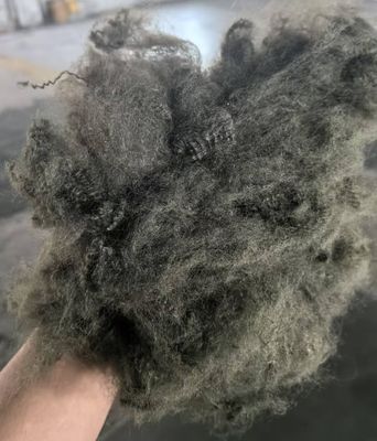 Bom preço. Fibra de Poliéster Reciclado em Grampo 6D 51mm Verde Café Baixa Absorção de Umidade on-line