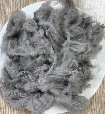 Bom preço. Fibra de poliéster reciclado em grampos 1.5D 38mm Cinza Claro com Proteção UV on-line