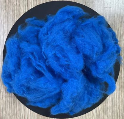 Bom preço. Fibra de poliéster reciclado 4.5D 51mm Peacock Blue on-line