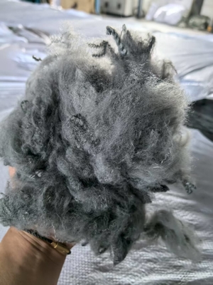 Bom preço. Recycled Polyester Staple Fiber 2.5D 51mm Grey OEKO-TEX Certified on-line