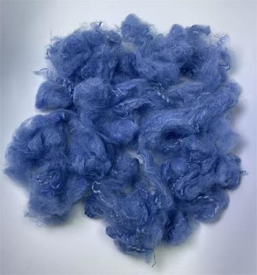 Bom preço. 2.5D 51mm Blue Recycled Polyester Staple Fiber Lightweight and UV Protected on-line