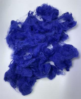 Bom preço. Recycled Polyester Staple Fiber with 0.2% Oil Content and 0.7-15dtex Fineness in Sapphire Blue on-line