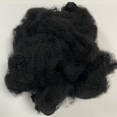 Bom preço. 12D×64mm Fibra Reciclada Preta Resistente ao Fogo Alta Segurança têxteis para o lar, interiores automotivos Matérias-primas de alta qualidade on-line